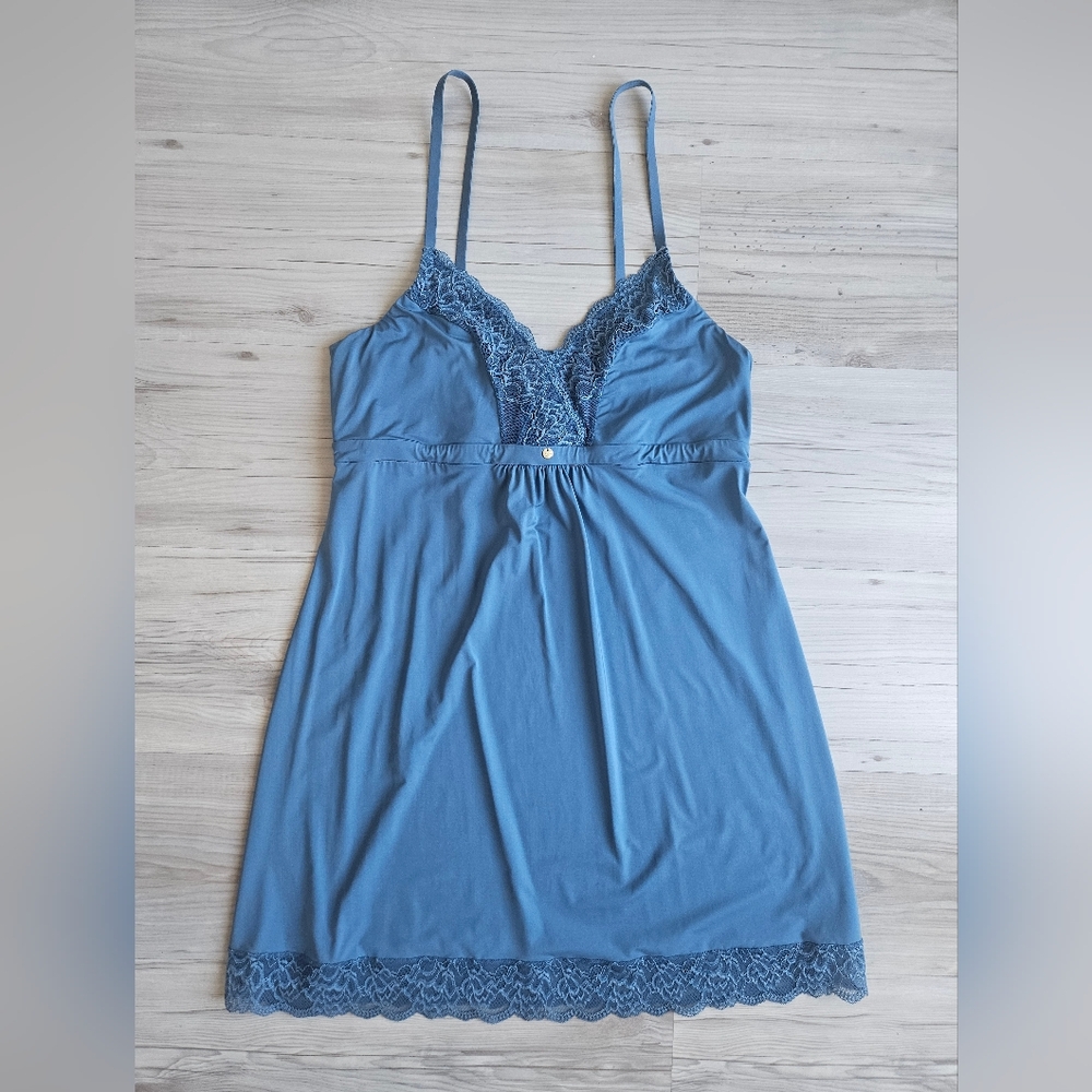 dusty blue lingerie